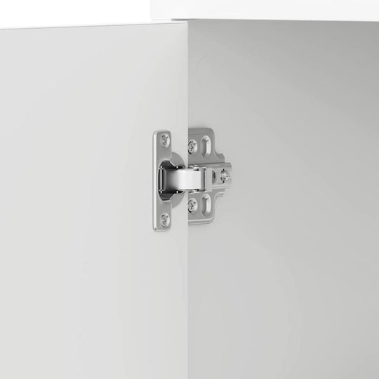 Bathroom Cabinet 30x30x183.5 cm Engineered Wood hinge detail for sleek storage solution.