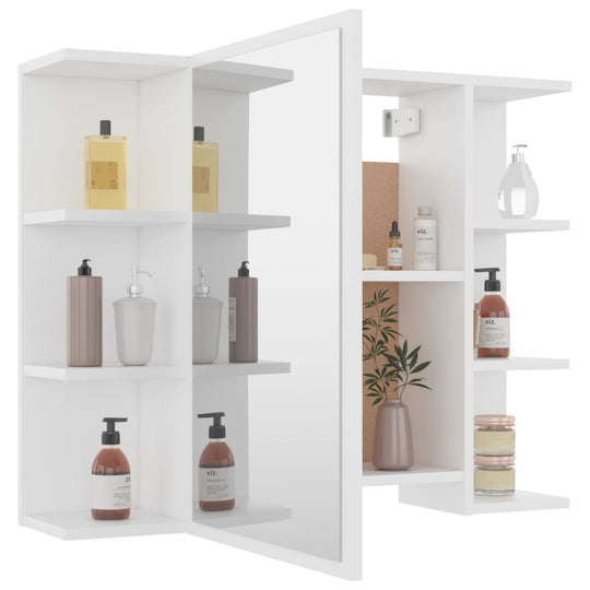 Bathroom Mirror Cabinet 80x20.5x64 cm Engineered Wood , Mirror Cabinet , Bathroom Vanity Units,Cabinets & Storage -,Frameless,Furniture -,Hardware -,Home Decor,Home Furnishings,Interior Design,Modern Design,new-305021,Outdoor Benches,Vanity Units -