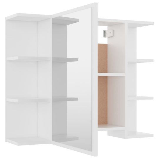 Bathroom Mirror Cabinet 80x20.5x64 cm Engineered Wood , Mirror Cabinet , Bathroom Vanity Units,Cabinets & Storage -,Frameless,Furniture -,Hardware -,Home Decor,Home Furnishings,Interior Design,Modern Design,new-305021,Outdoor Benches,Vanity Units -