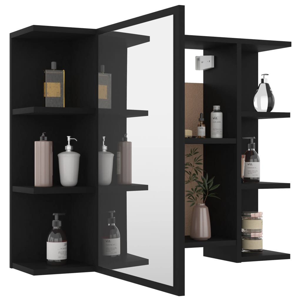 Bathroom Mirror Cabinet 80x20.5x64 cm Engineered Wood , Mirror Cabinet , Bathroom Vanity Units,Cabinets & Storage -,Frameless,Furniture -,Hardware -,Home Decor,Home Furnishings,Interior Design,Modern Design,new-305021,Outdoor Benches,Vanity Units -