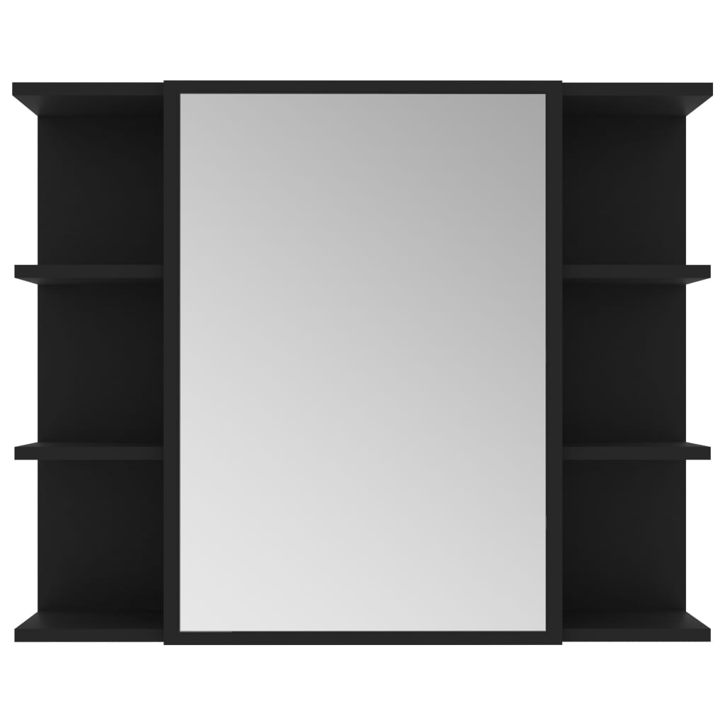 Bathroom Mirror Cabinet 80x20.5x64 cm Engineered Wood , Mirror Cabinet , Bathroom Vanity Units,Cabinets & Storage -,Frameless,Furniture -,Hardware -,Home Decor,Home Furnishings,Interior Design,Modern Design,new-305021,Outdoor Benches,Vanity Units -