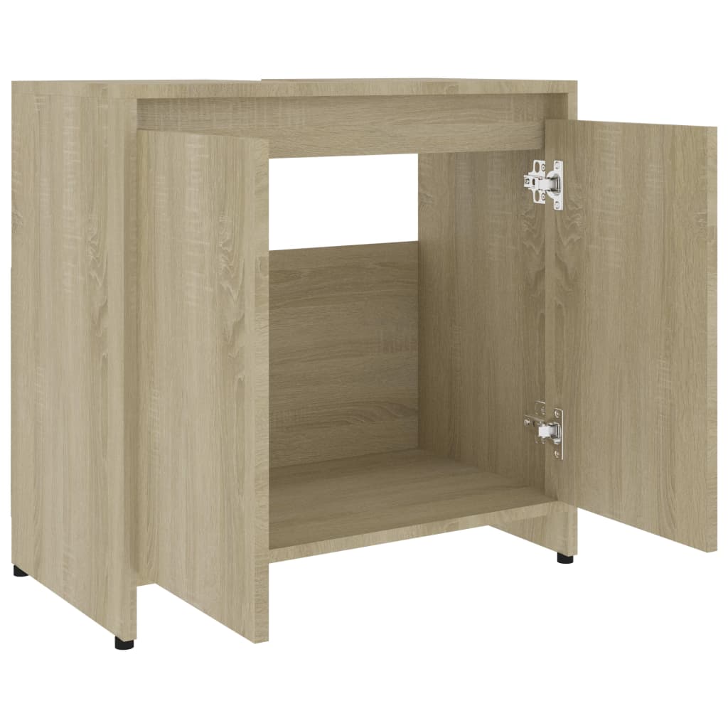 Bathroom Cabinet Sonoma Oak 60x33x61 cm Engineered Wood , Furniture -> Furniture Sets -> Bathroom Furniture Sets , Bathroom Furniture Sets,Durable,eligant,Furniture -,Furniture Sets -,Home & Garden -,Modern Design,new-305021