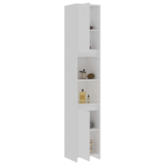 Bathroom Cabinet 30x30x183.5 cm Engineered Wood with 6 compartments and 2 doors for organized storage.