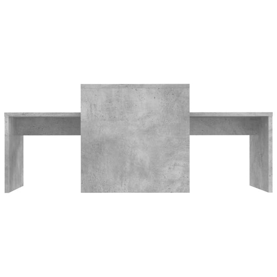 Stylish concrete grey coffee table set with a modern design, perfect for living rooms and outdoor lounges.