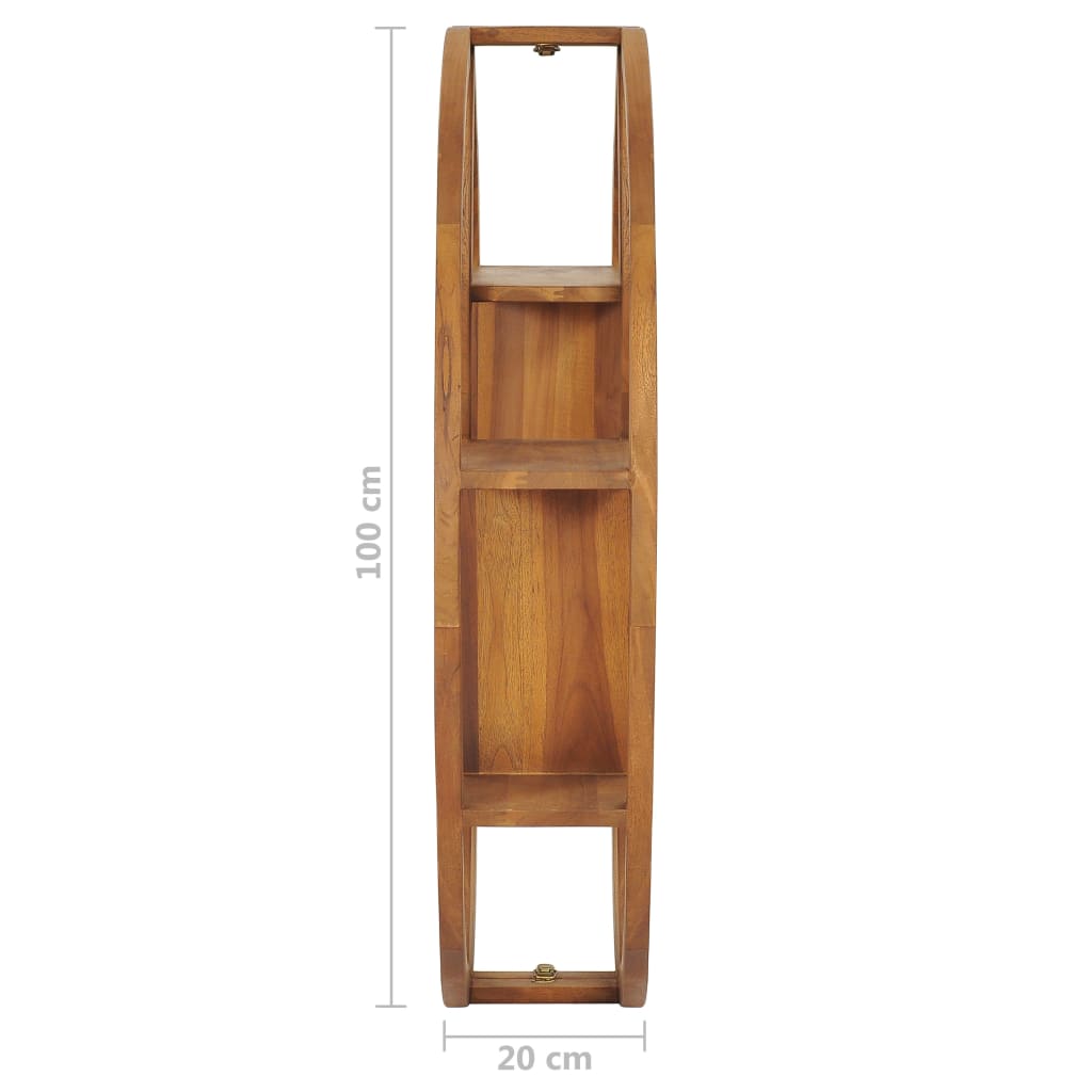 Yin Yang Wall Shelf 100x20x100 cm Solid Teak Wood
