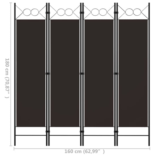 4-Panel Room Divider 160x180 cm Furniture -> Room Dividers