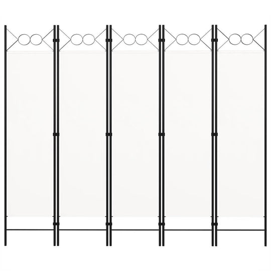 5-Panel Room Divider Cream 200x180 cm , Furniture -> Room Dividers