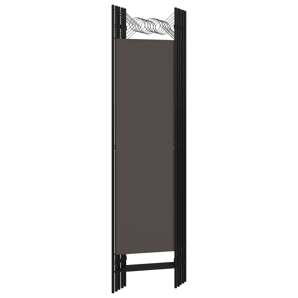 5-panel anthracite room divider with elegant circle design, perfect for privacy and decoration in any space.