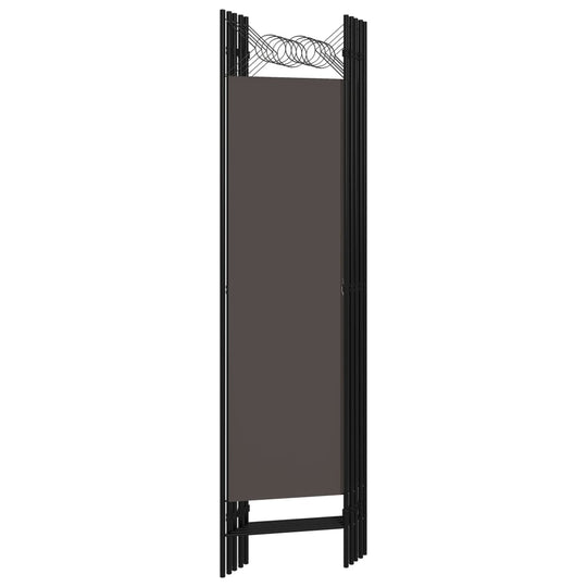 5-panel anthracite room divider with elegant circle design, perfect for privacy and decoration in any space.