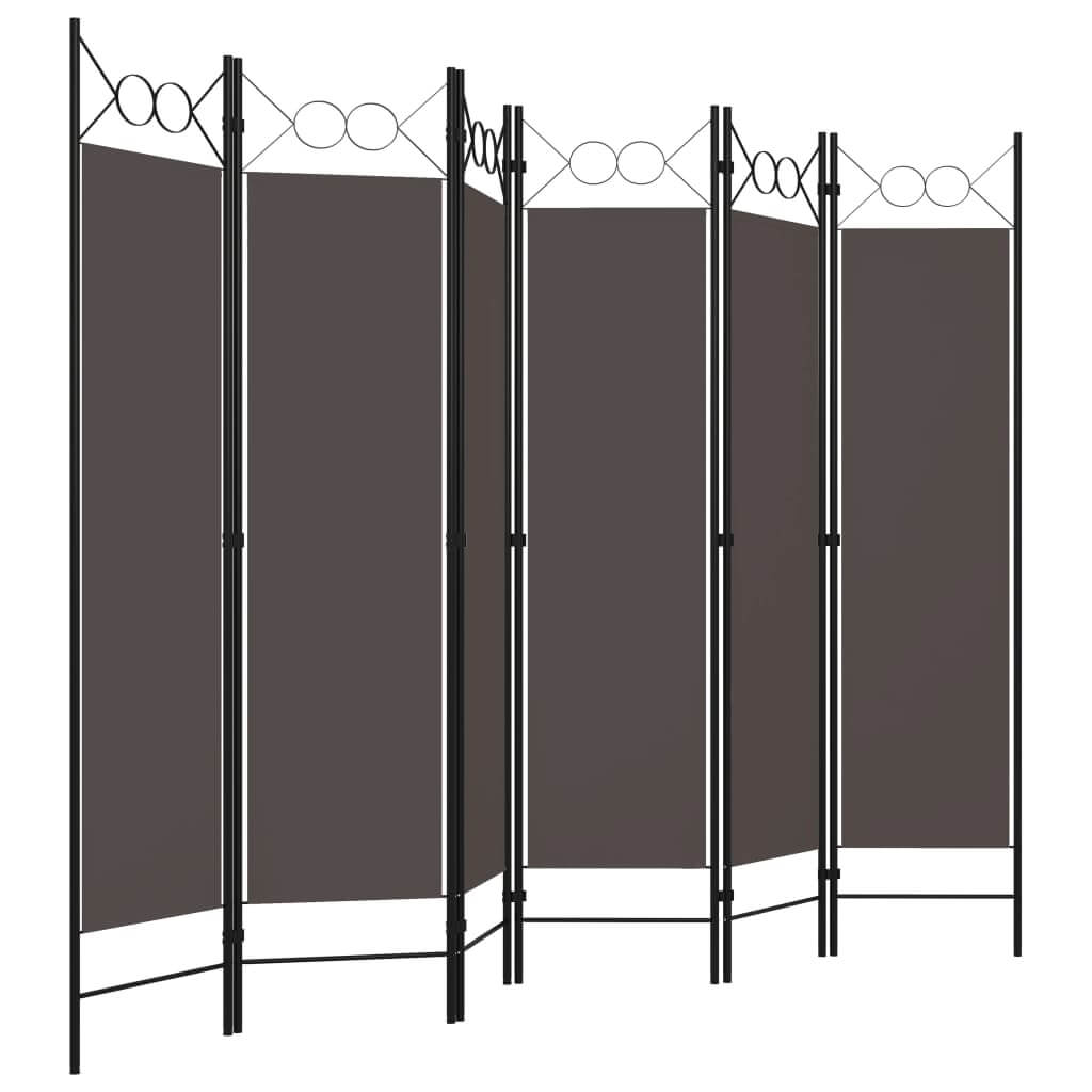 6-panel room divider with circle 🎨 design, ideal for at home patio furniture and outdoor garden furniture, folds easily for convenience.