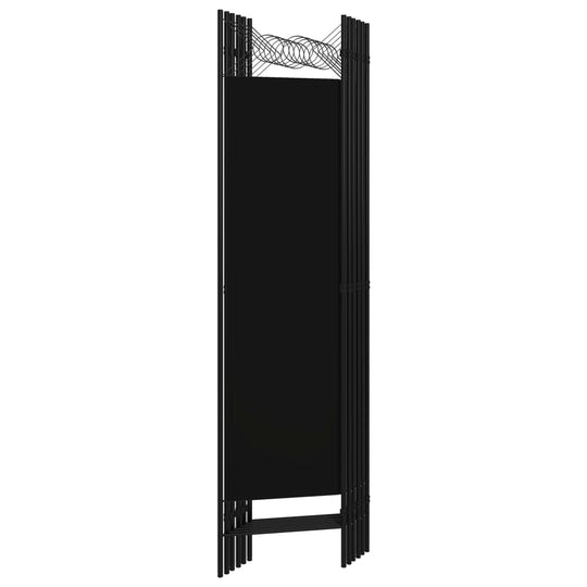 6-Panel Room Divider Black 240x180 cm