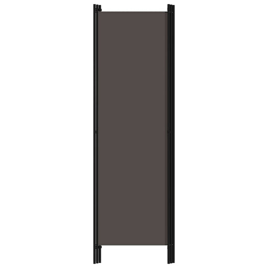 3-panel anthracite room divider with fabric screen and powder-coated iron frame, ideal for privacy and decoration.