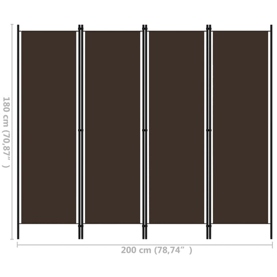 4-Panel Room Divider 200x180 cm , Furniture -> Room Dividers