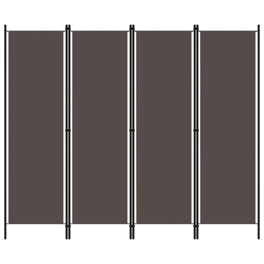 4-Panel Room Divider Anthracite 200x180 cm