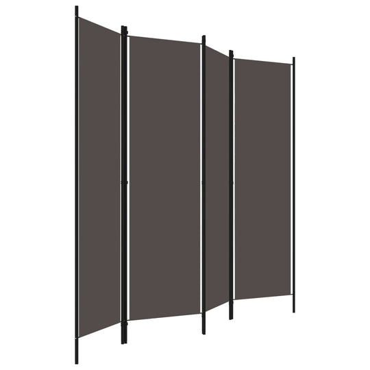 4-Panel Room Divider Anthracite 200x180 cm