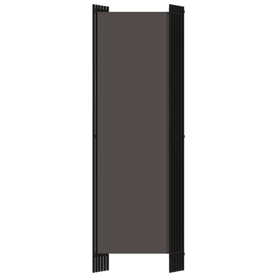 6-panel anthracite room divider, freestanding partition for privacy and decor, ideal for lounge and bedroom use.