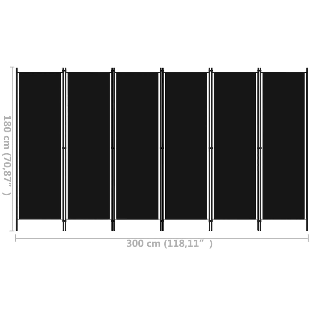 6-Panel Room Divider 300x180 cm , Furniture -> Room Dividers