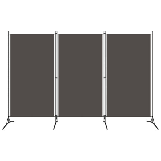 3-Panel Room Divider Anthracite 260x180 cm for stylish space separation in home or office.