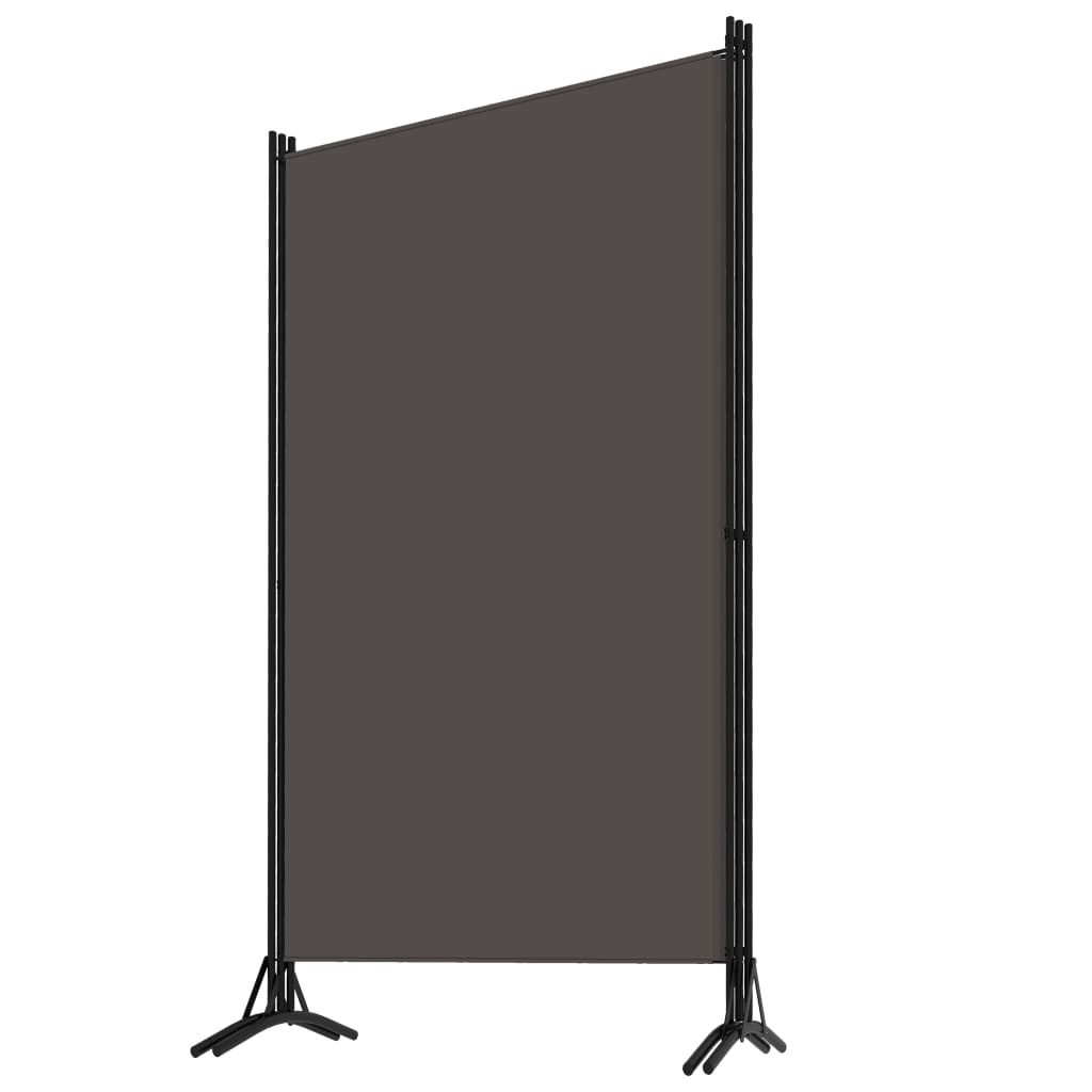 3-Panel Room Divider Anthracite 260x180 cm in a modern setting with durable black framing.