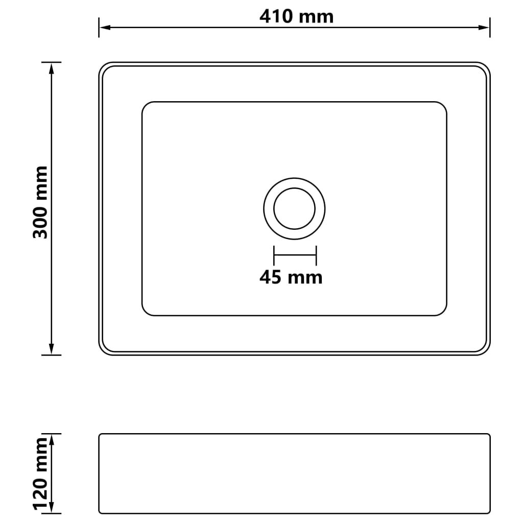 Luxury Wash Basin Matt 41x30x12 cm Ceramic , Hardware -> Plumbing -> Plumbing Fixtures -> Sinks -> Bathroom Basins , Bathroom Basins,Durable,eligant,Hardware -,Home & Garden -,Modern Design,new-305021,Plumbing -,Plumbing Fixtures -,Sinks -