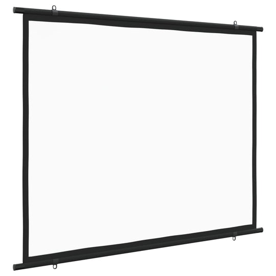 Projection Screen with black frame and matte white surface for optimal viewing in various settings
