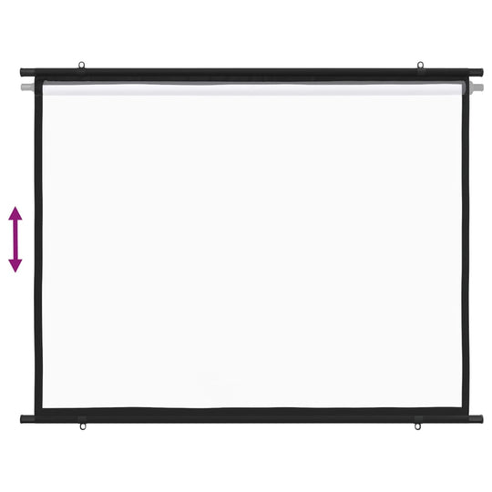 Projection Screen with durable fabric and iron housing, ideal for classrooms and home theatres.