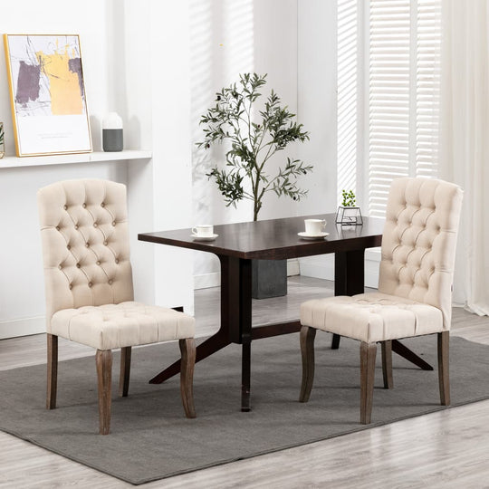 Dining Chairs 2 pcs Linen-Look Fabric , Furniture -> Chairs -> Kitchen & Dining Room Chairs , Chairs -,Durable,eligant,Furniture -,Home & Garden -,Kitchen & Dining Room Chairs,Modern Design,new-305021