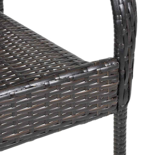 VidaXL Stackable Outdoor Chairs 4 pcs Poly Rattan