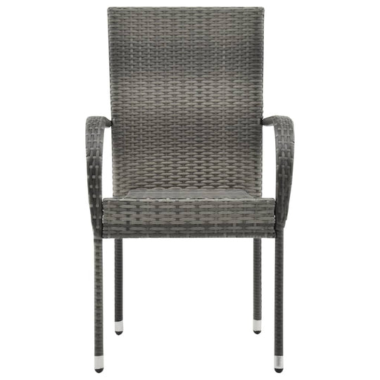 Stackable Outdoor Chairs 4 pcs Poly Rattan , Outdoor Seating -> Outdoor Chairs