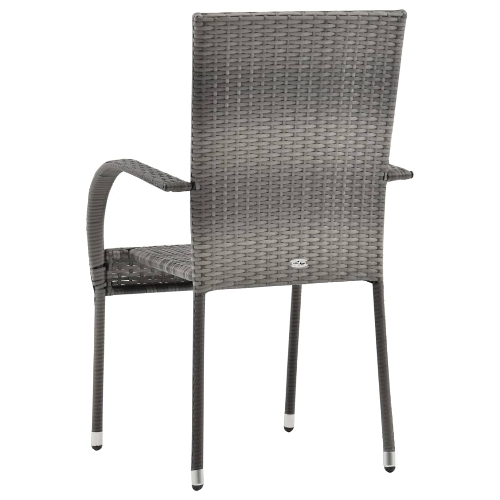 Stackable Outdoor Chairs 4 pcs Poly Rattan , Outdoor Seating -> Outdoor Chairs