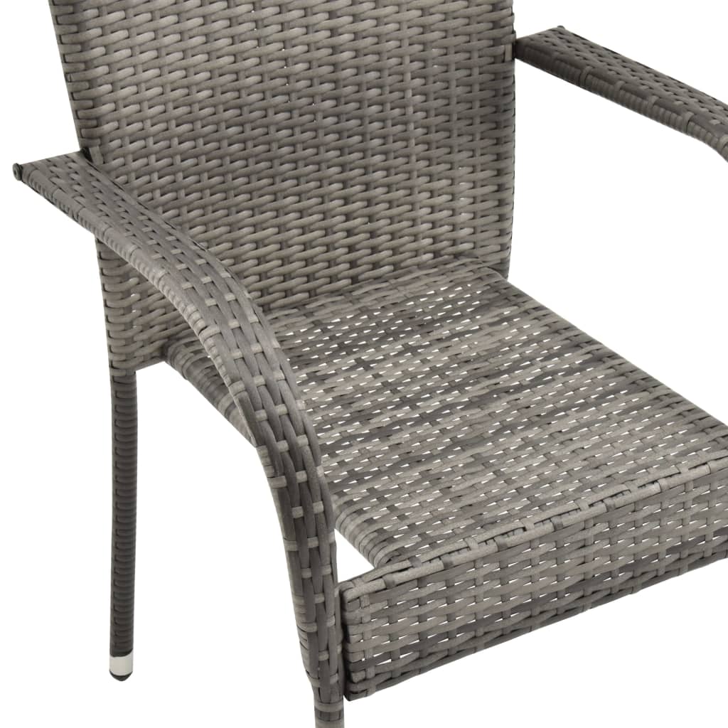 Stackable Outdoor Chairs 4 pcs Poly Rattan , Outdoor Seating -> Outdoor Chairs