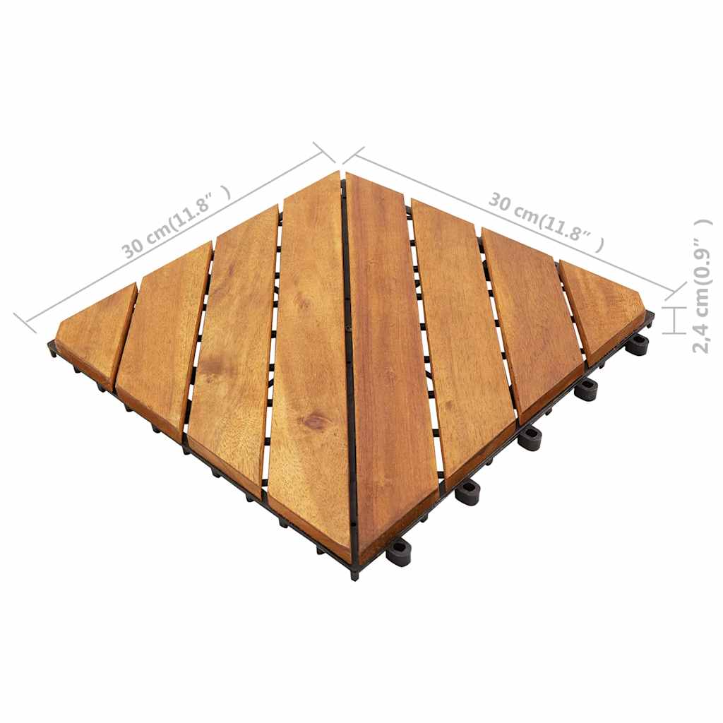 VidaXL Decking Tiles 10 pcs 30x30 cm Solid Acacia Wood