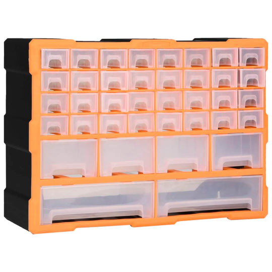 Multi-drawer organiser with 38 drawers, perfect for storing tools, accessories, and craft items in an organized manner.