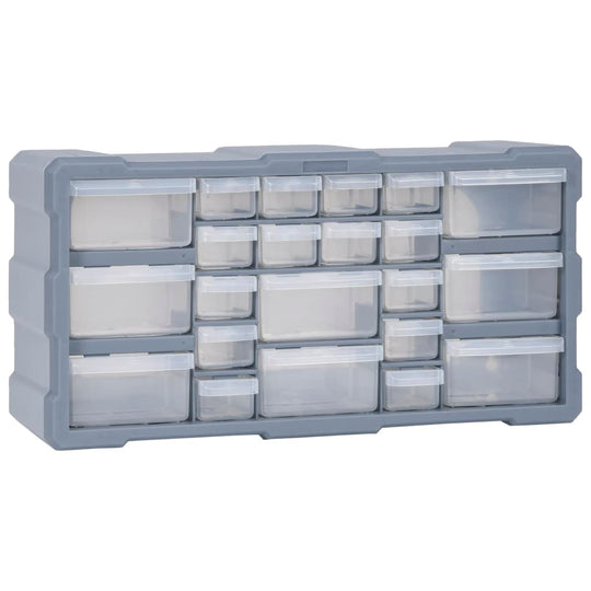Multi-drawer Organiser with 49x16x25.5 cm, featuring 22 drawers for organized storage of tools and accessories.