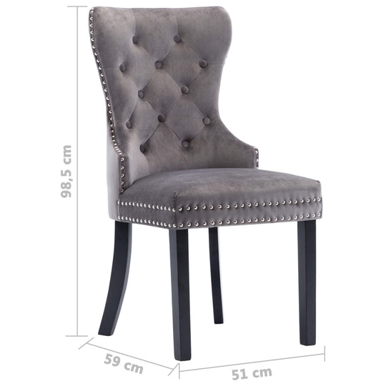 Dining Chairs 4 pcs Velvet , Furniture -> Chairs -> Kitchen & Dining Room Chairs , Chairs -,dining room,Durable,eligant,Furniture -,gray,Interior Design,Kitchen & Dining -,Kitchen & Dining Room Chairs,new-305021,Velvet