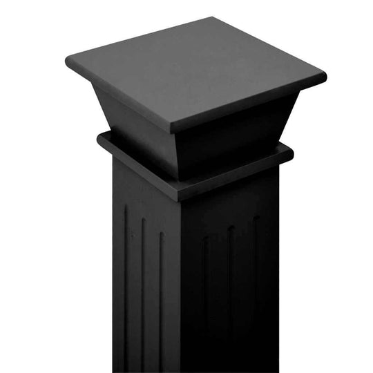 Classic Square Pillar Plant Stand 17x17x66 cm MDF in black, ideal for plants or flowers, enhances bedroom, living room, patio, or event decor.