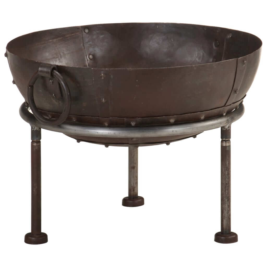 Rustic Fire Pit – Durable Iron Outdoor Heater with large deep bowl and rustic design for garden or patio use