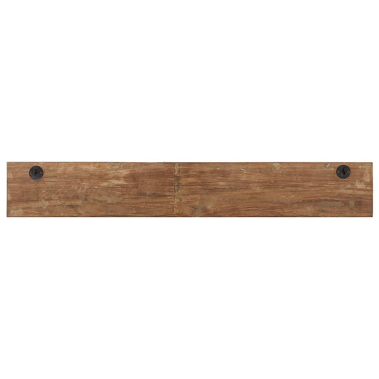 Front view of the Hall Hanger with 5 Hooks 100x2.5x15 cm Solid Reclaimed Wood, featuring a rustic design with visible natural imperfections.