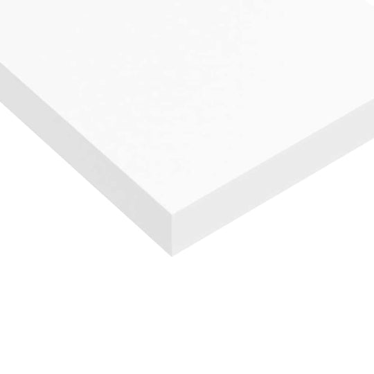 Close-up of Floating Wall Shelves 2 pcs 40x23x3.8 cm MDF with white finish, ideal for home decor and display.