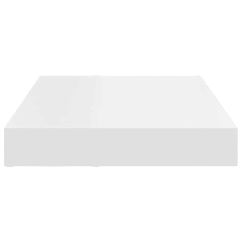 Floating Wall Shelves 2 pcs 40x23x3.8 cm MDF, stylish white display shelf with invisible mounting, ideal for decor and collectibles.