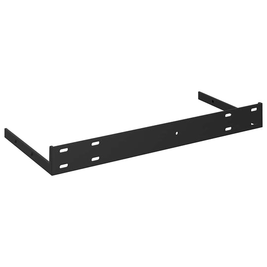 Floating Wall Shelves 2 pcs 40x23x3.8 cm MDF, black metal mounting bracket for stylish home decor, stable and durable honeycomb MDF frame.