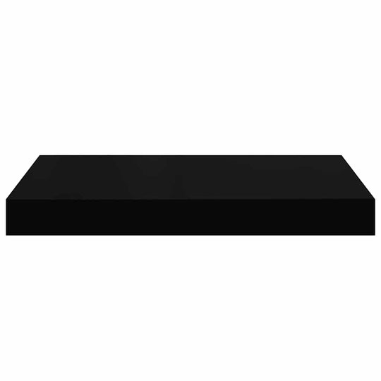 Modern black Floating Wall Shelves 2 pcs 40x23x3.8 cm MDF, sleek design with invisible mounting, ideal for decor and storage.