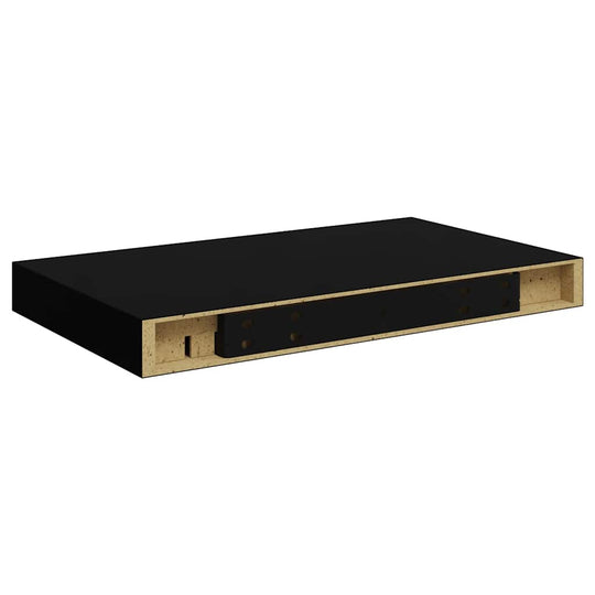 Floating Wall Shelves 2 pcs 40x23x3.8 cm MDF with invisible mounting, durable honeycomb MDF and metal frame for decor and collectibles.