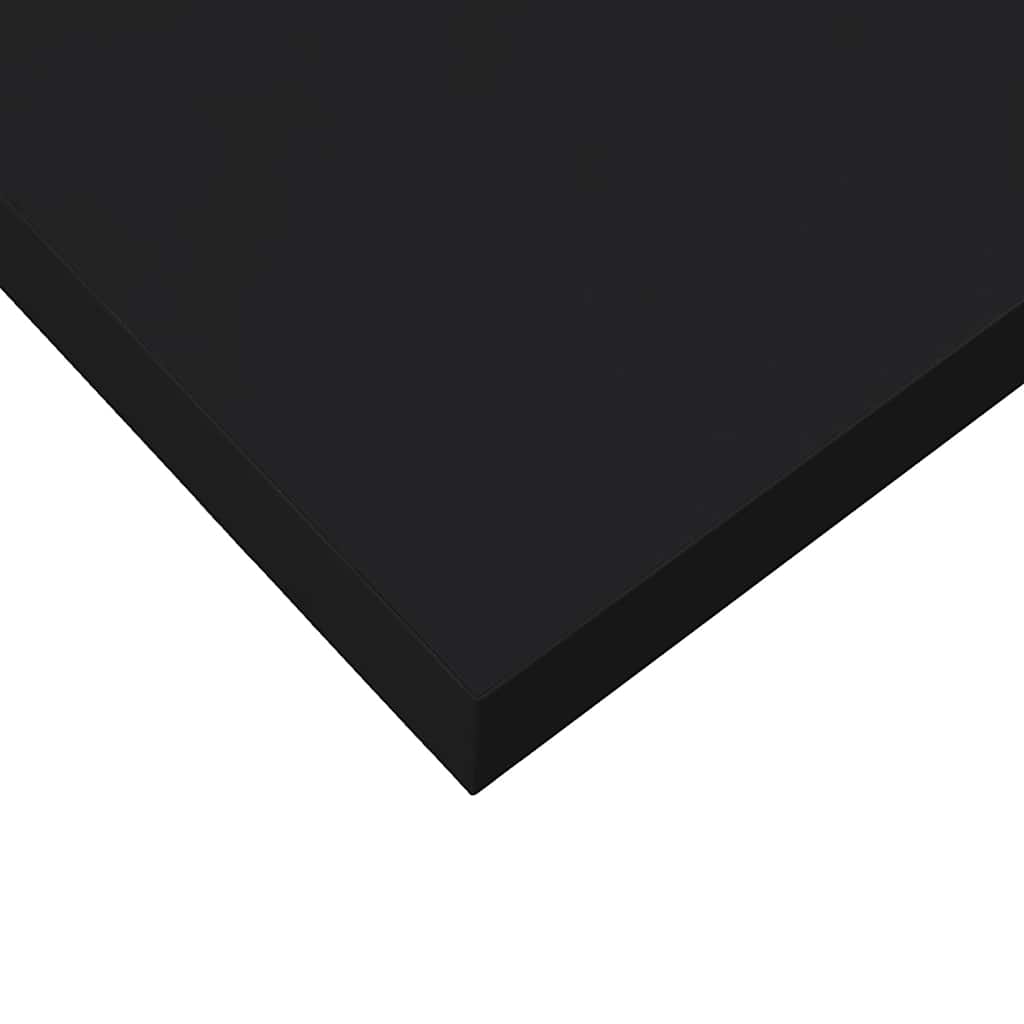 Close-up view of Floating Wall Shelves 2 pcs 60x23.5x3.8 cm MDF corner with black finish