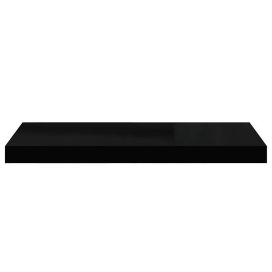 Floating Wall Shelves 2 pcs 60x23.5x3.8 cm MDF with invisible mounting system, suitable for awards, books, and collectibles.