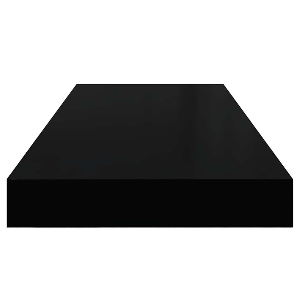 Floating Wall Shelves 2 pcs 60x23.5x3.8 cm MDF black shelf