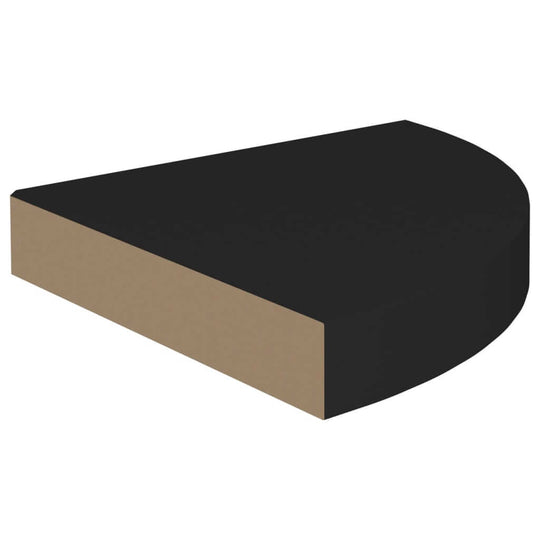 Floating Corner Shelves 2 pcs 25x25x3.8 cm MDF black design