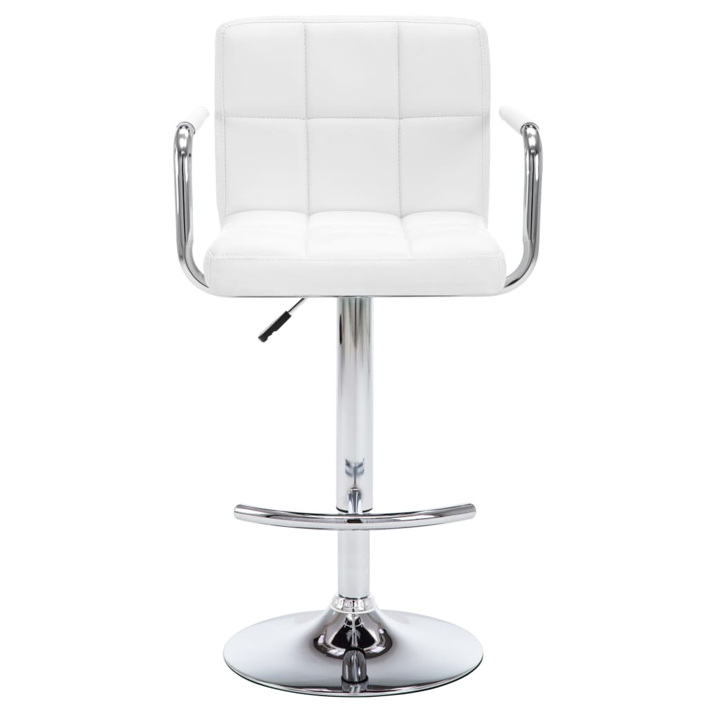 Bar Stools 2 pcs Faux Leather , Furniture -> Chairs -> Table & Bar Stools , bar stool,Chairs -,Decor -,eligant,Furniture -,Home Decor,Leather,Modern Design,new-305021,steel,stools,Table & Bar Stools,white