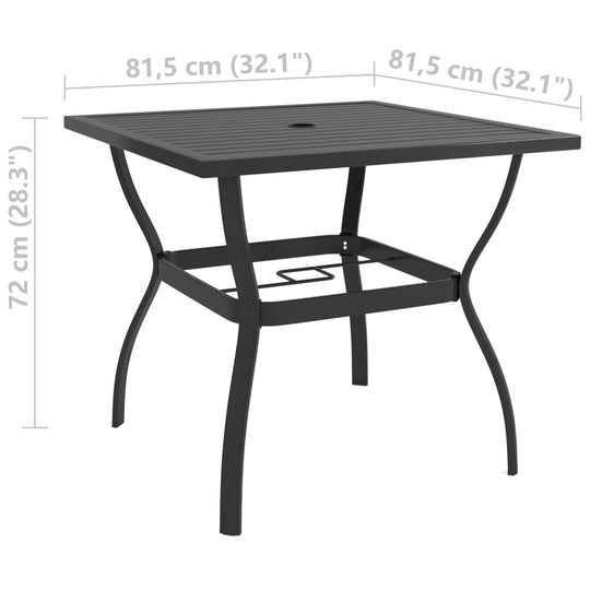 Garden Table 81.5x81.5x72 cm Steel , Furniture -> Outdoor Furniture -> Outdoor Tables , eligant,Furniture -,garden decor,garden table,Home & Garden -,Lawn & Garden -,new-305021,Outdoor Furniture -,Outdoor Tables,Tables -