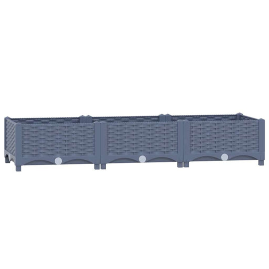 Raised Garden Bed 120×40×23 cm – Durable Polypropylene Planter for gardens, balconies, patios; sturdy, hard-wearing outdoor use.